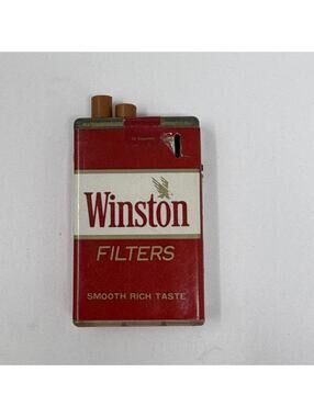 Vintage Winston Filters Cigarette Pack Lighter Tobacciana Pack Lite Korea